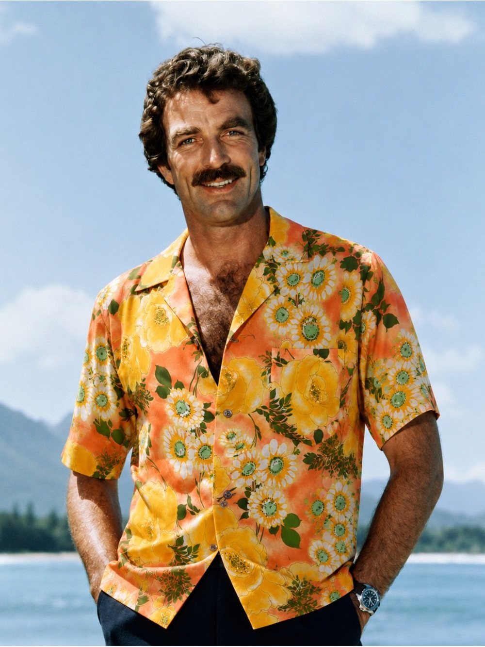 Vintage Made in Hawaii Floral Hawaiian Shirt
